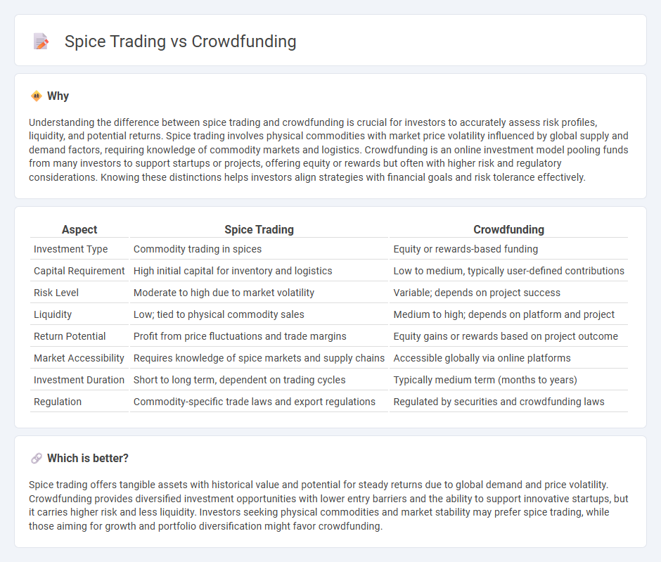 Spice Trading vs Crowdfunding in Investment