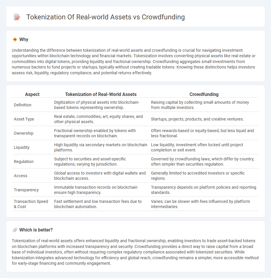 Tokenization Of Real-World Assets vs Crowdfunding in Finance
