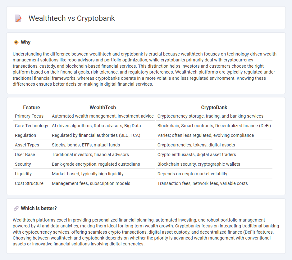 Wealthtech vs Cryptobank in Banking