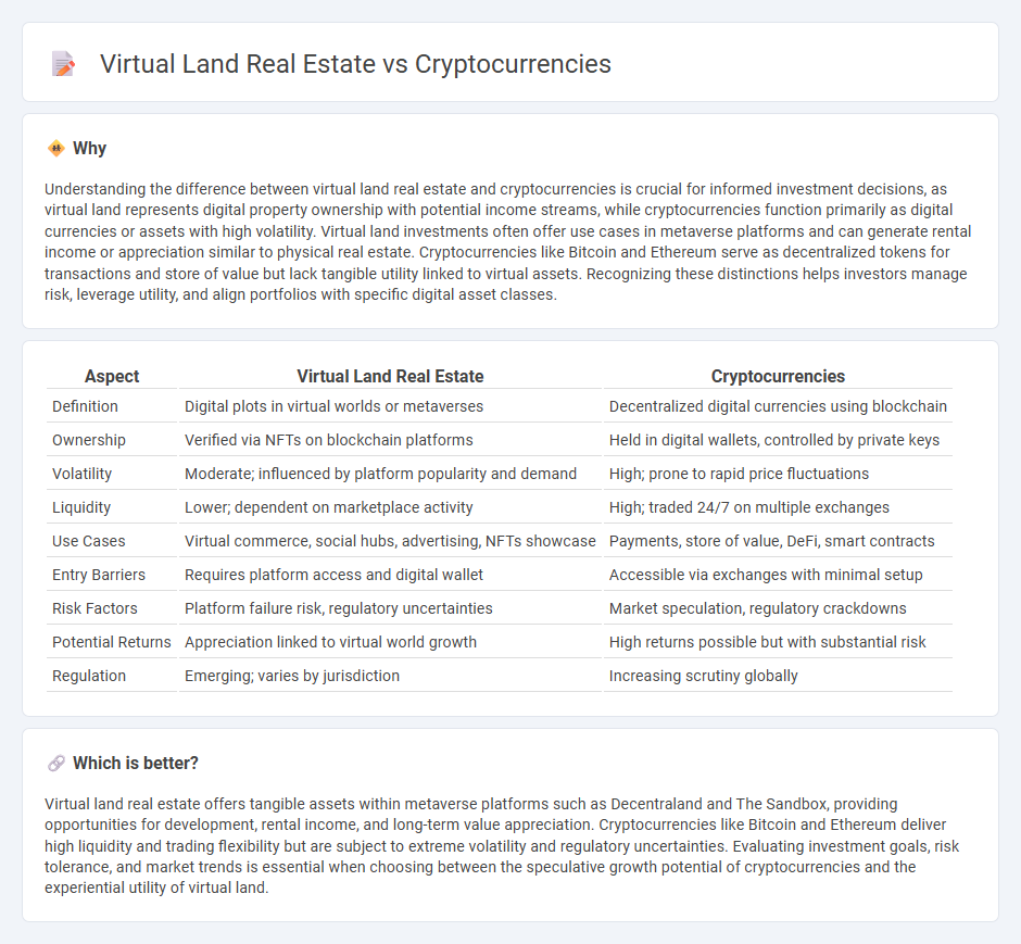 Virtual Land Real Estate vs Cryptocurrencies in Investment