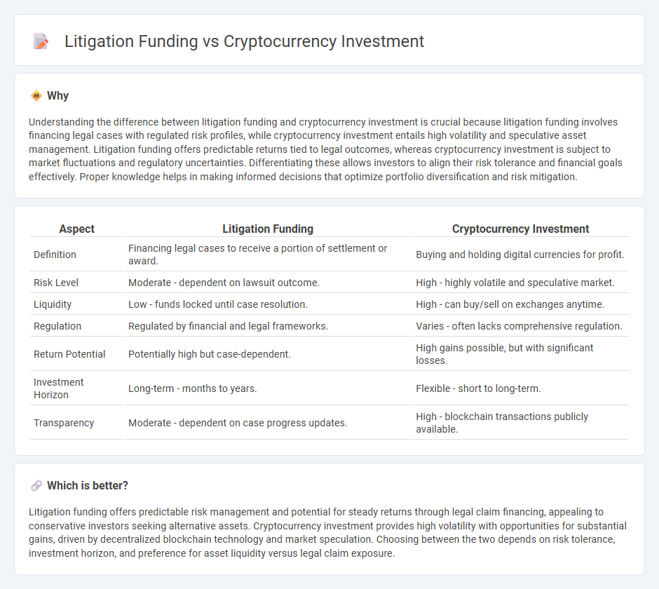 Litigation Funding vs Cryptocurrency Investment in Investment