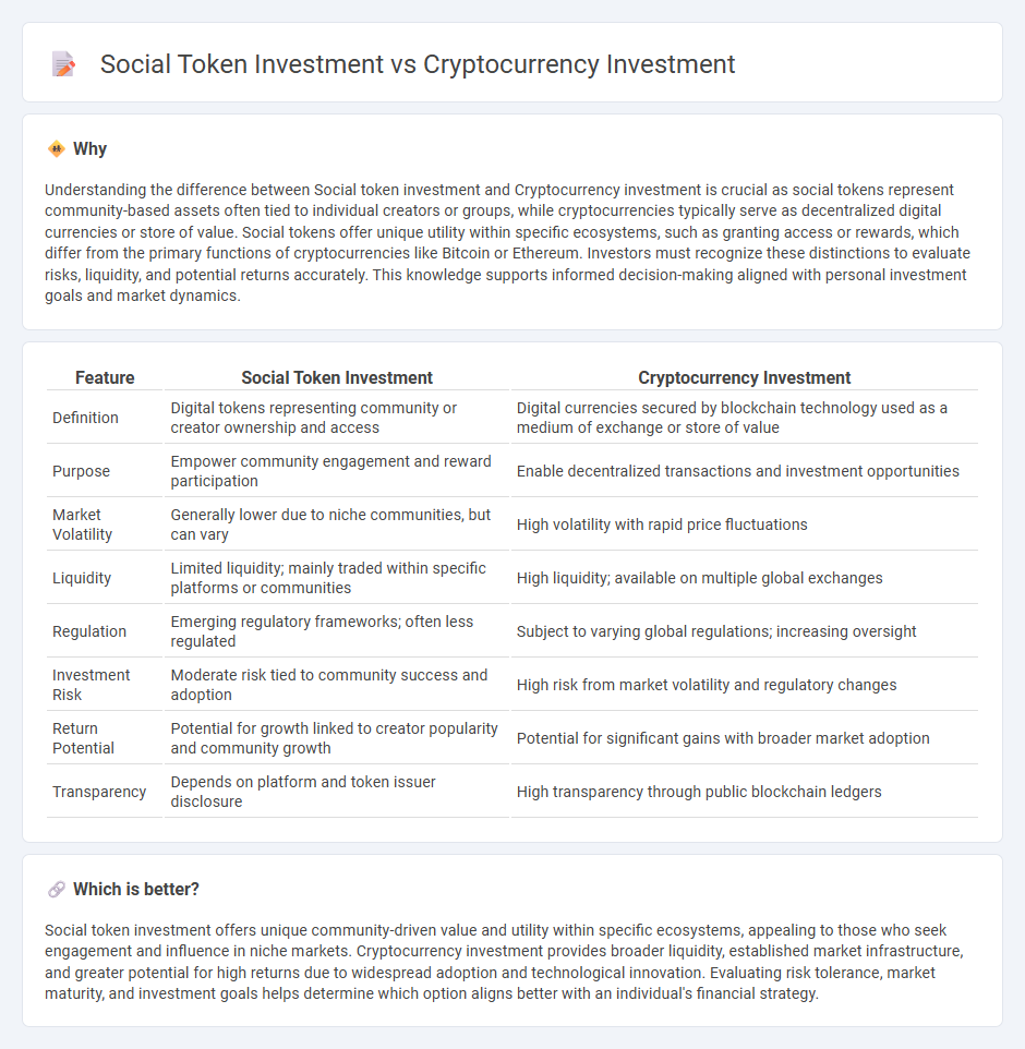 Social Token Investment vs Cryptocurrency Investment in Investment