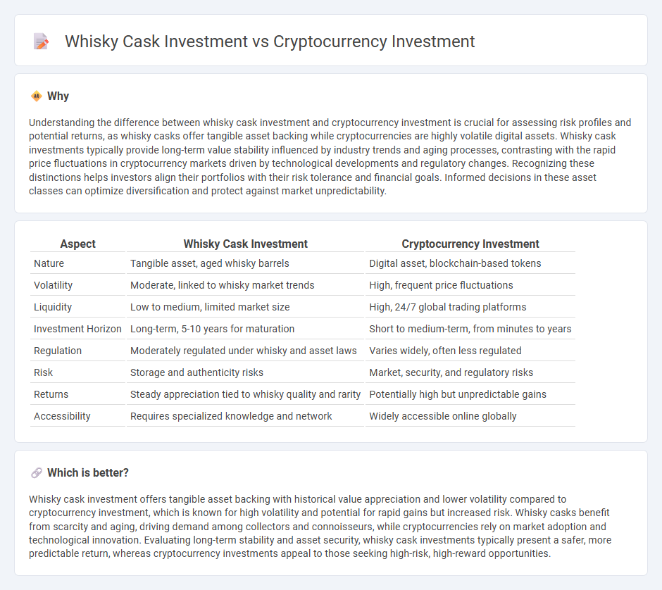 Whisky Cask Investment vs Cryptocurrency Investment in Investment