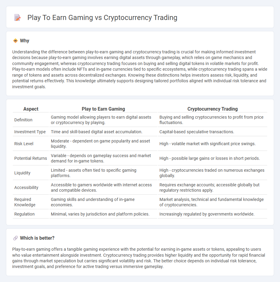 Play To Earn Gaming vs Cryptocurrency Trading in Investment