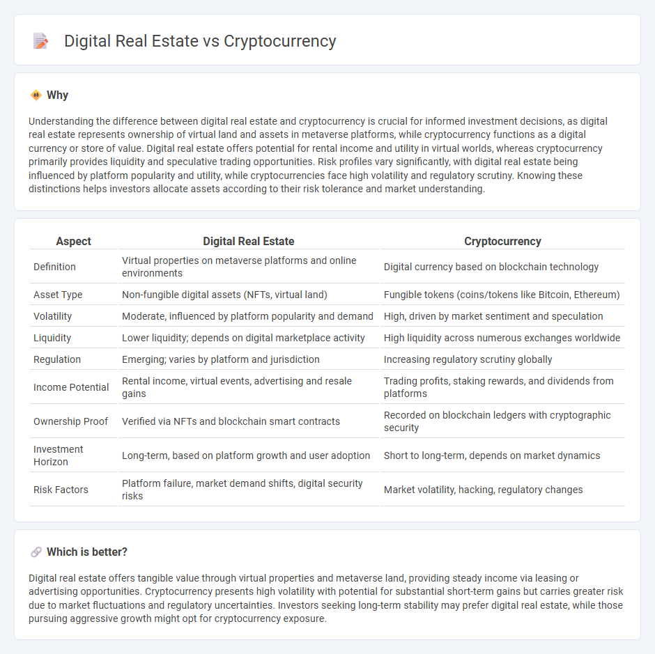 Digital Real Estate vs Cryptocurrency in Investment