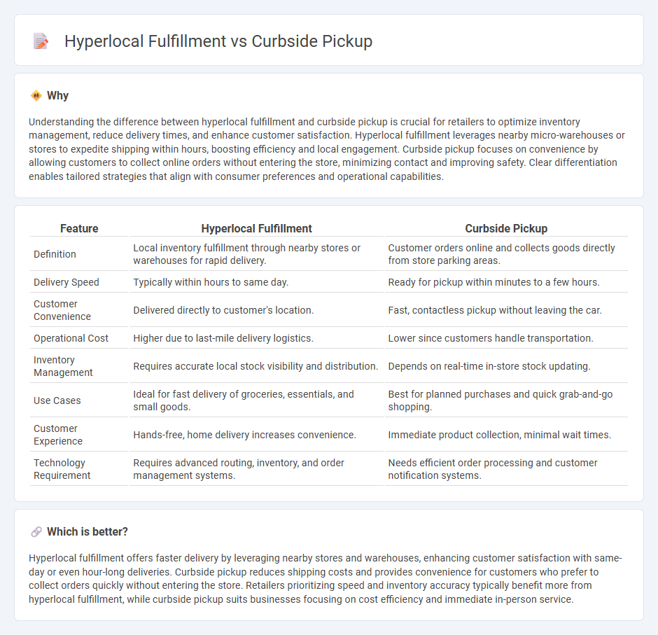 Hyperlocal Fulfillment vs Curbside Pickup in Retail