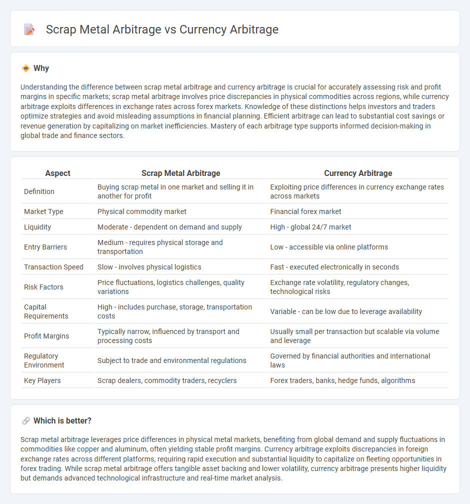 Scrap Metal Arbitrage vs Currency Arbitrage in Economy