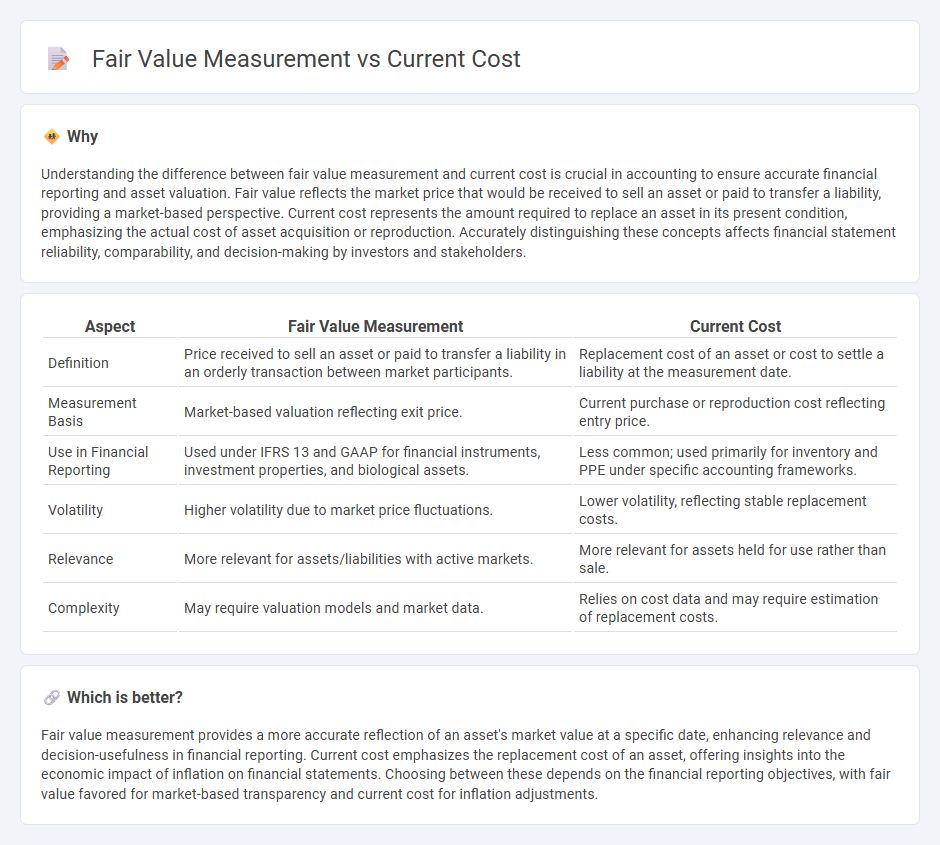 Fair Value Measurement vs Current Cost in Accounting