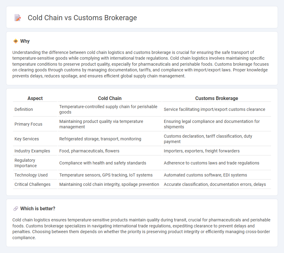 Cold Chain vs Customs Brokerage in Logistics