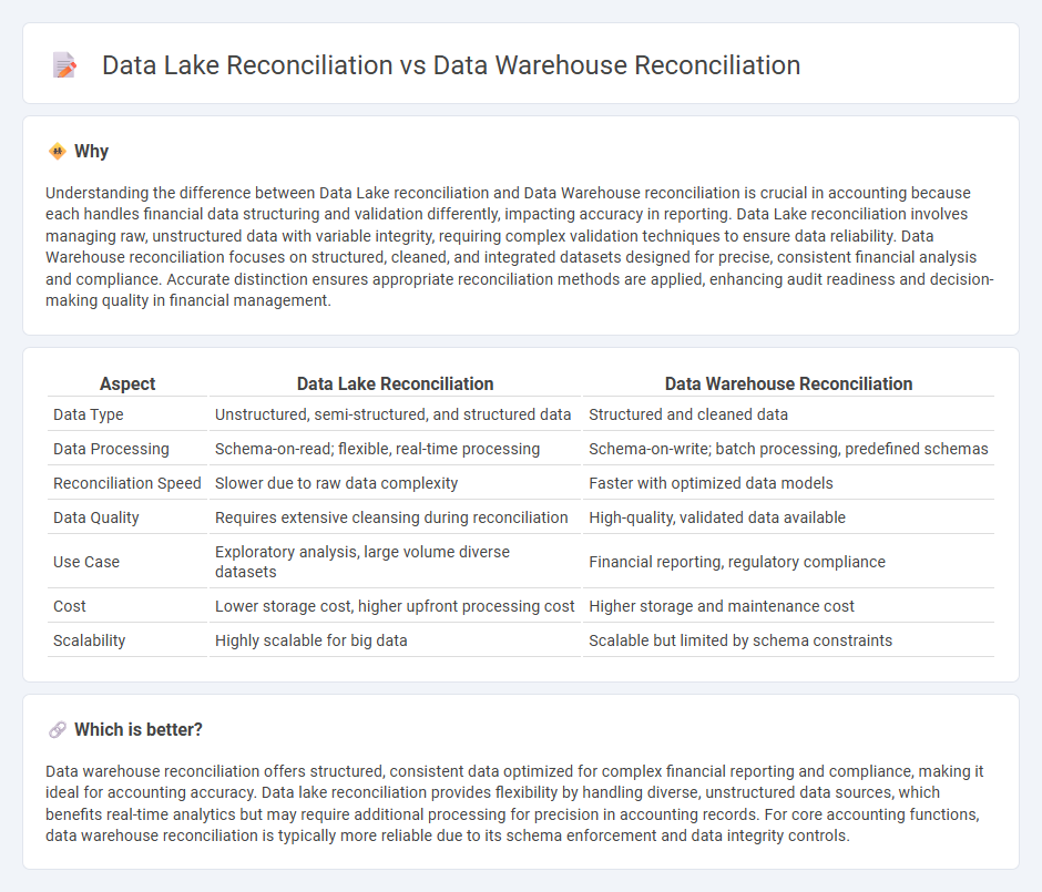 Data Lake Reconciliation vs Data Warehouse Reconciliation in Accounting
