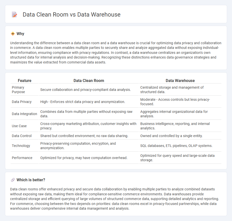 Data Clean Room vs Data Warehouse in Commerce
