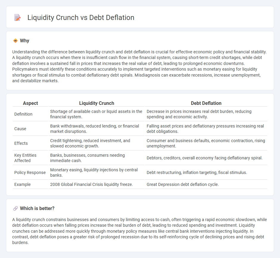 Liquidity Crunch vs Debt Deflation in Economy
