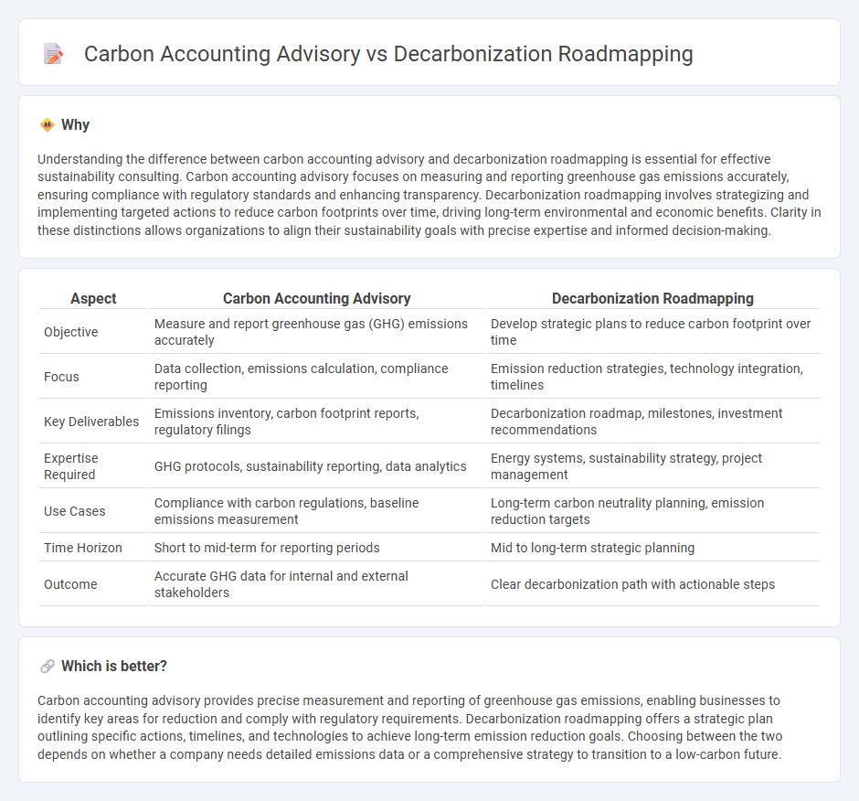 Carbon Accounting Advisory vs Decarbonization Roadmapping in Consulting