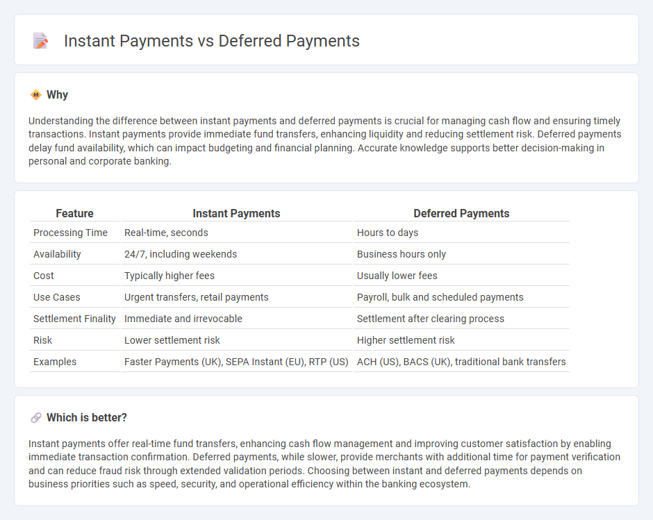 Instant Payments vs Deferred Payments in Banking