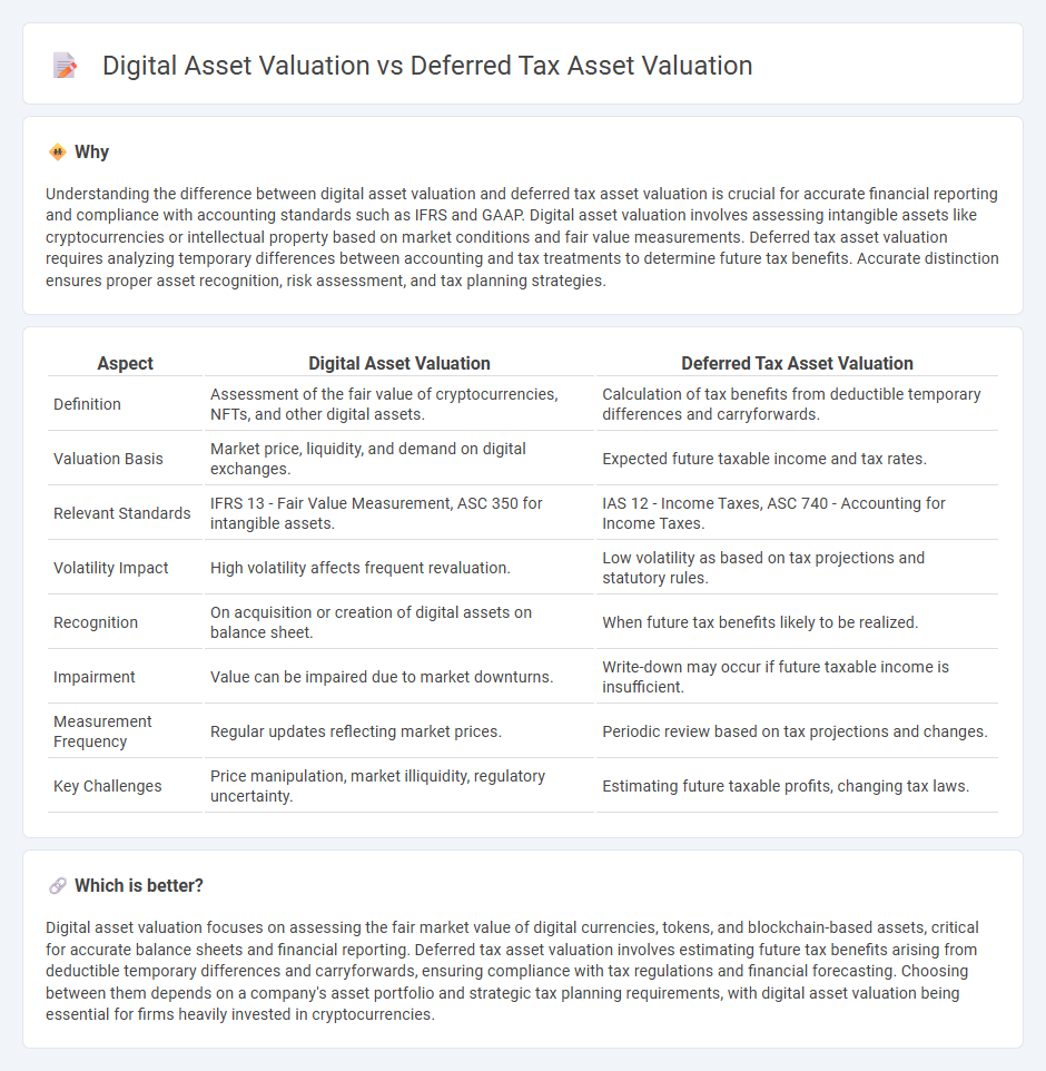 Digital Asset Valuation vs Deferred Tax Asset Valuation in Accounting