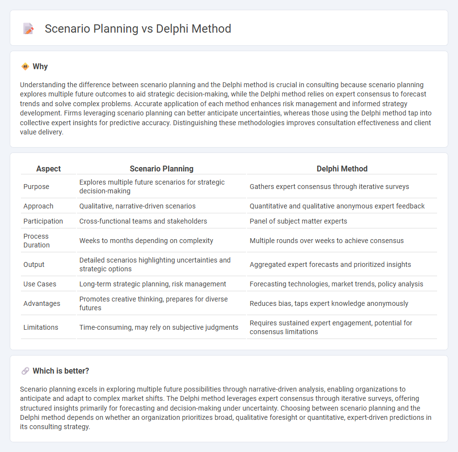 Scenario Planning vs Delphi Method in Consulting