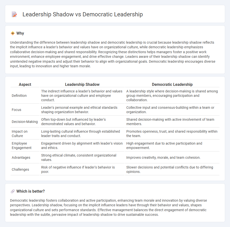 Leadership Shadow vs Democratic Leadership in Management