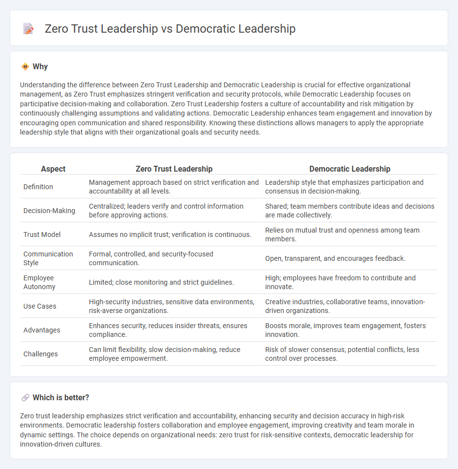 Zero Trust Leadership vs Democratic Leadership in Management