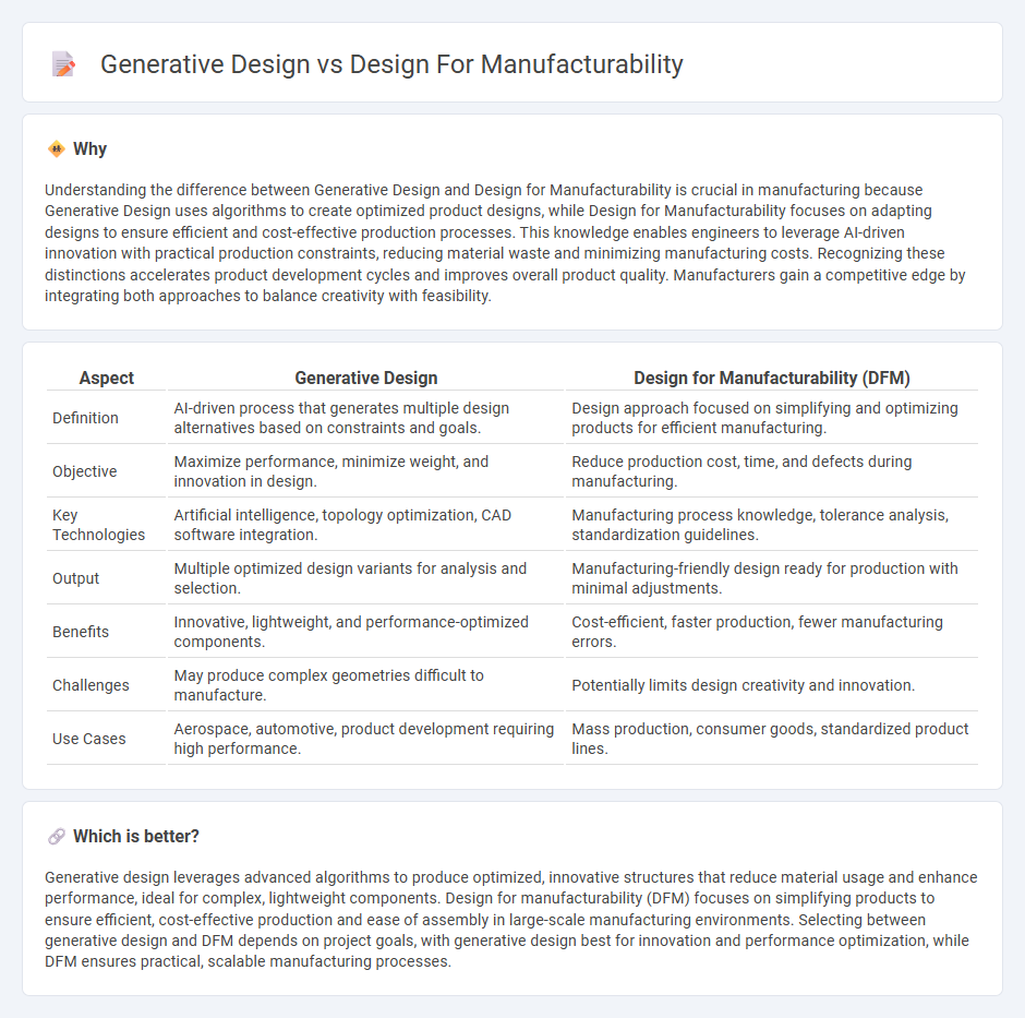Generative Design vs Design For Manufacturability in Manufacturing