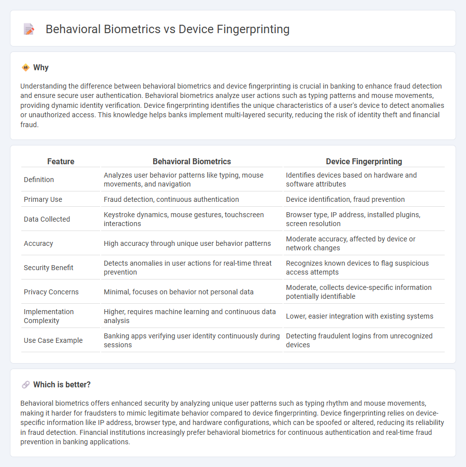 Behavioral Biometrics vs Device Fingerprinting in Banking
