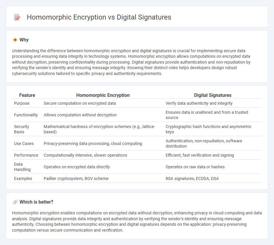 Homomorphic Encryption vs Digital Signatures in Technology