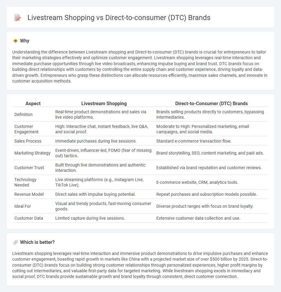 Livestream Shopping vs Direct-To-Consumer (Dtc) Brands in Entrepreneurship