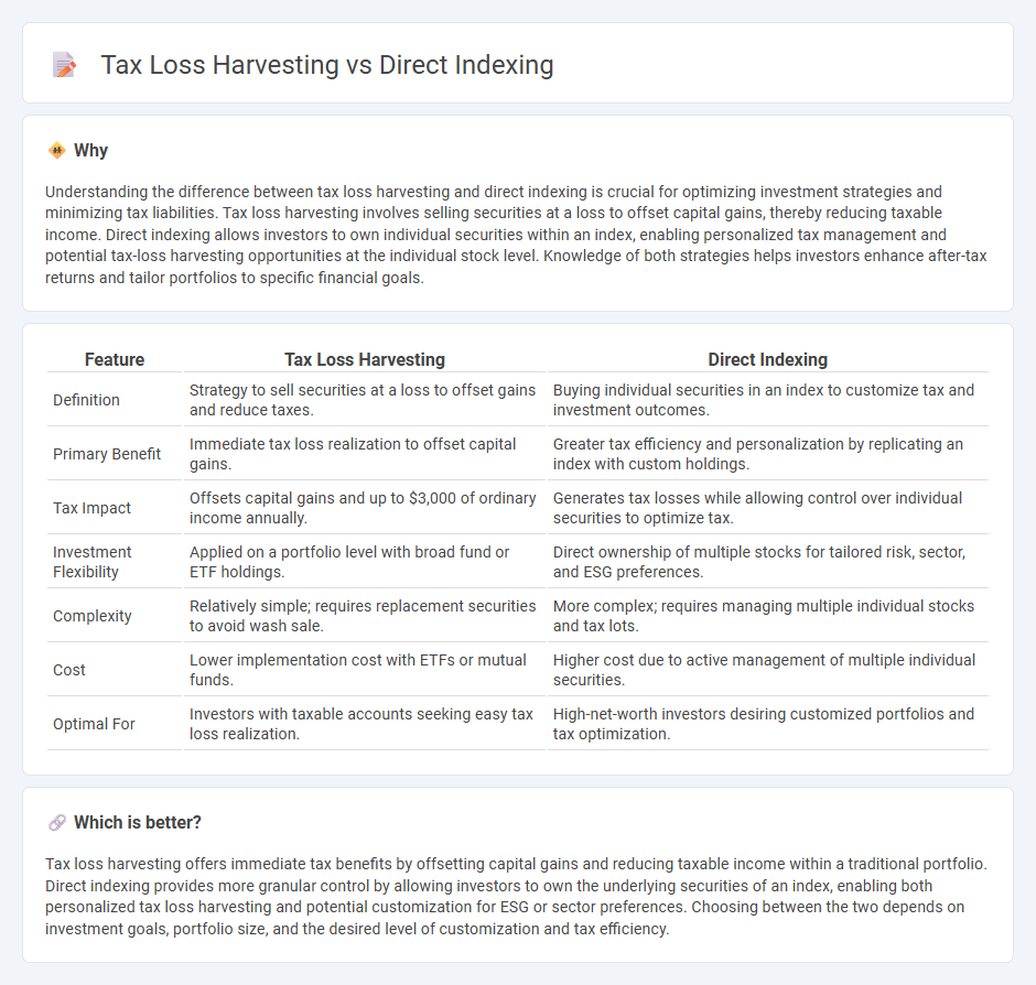 Tax Loss Harvesting vs Direct Indexing in Finance