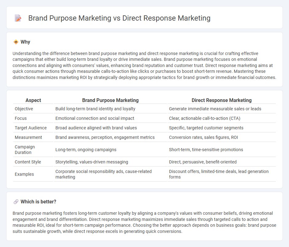 Brand Purpose Marketing vs Direct Response Marketing in Marketing