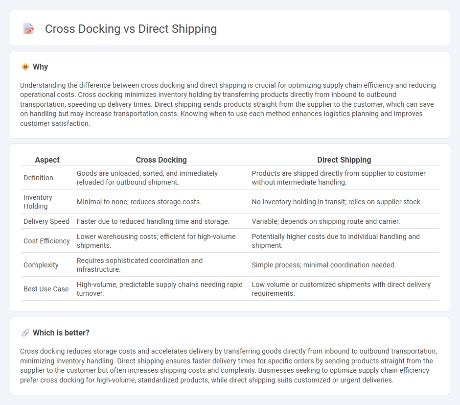 Cross Docking vs Direct Shipping in Logistics