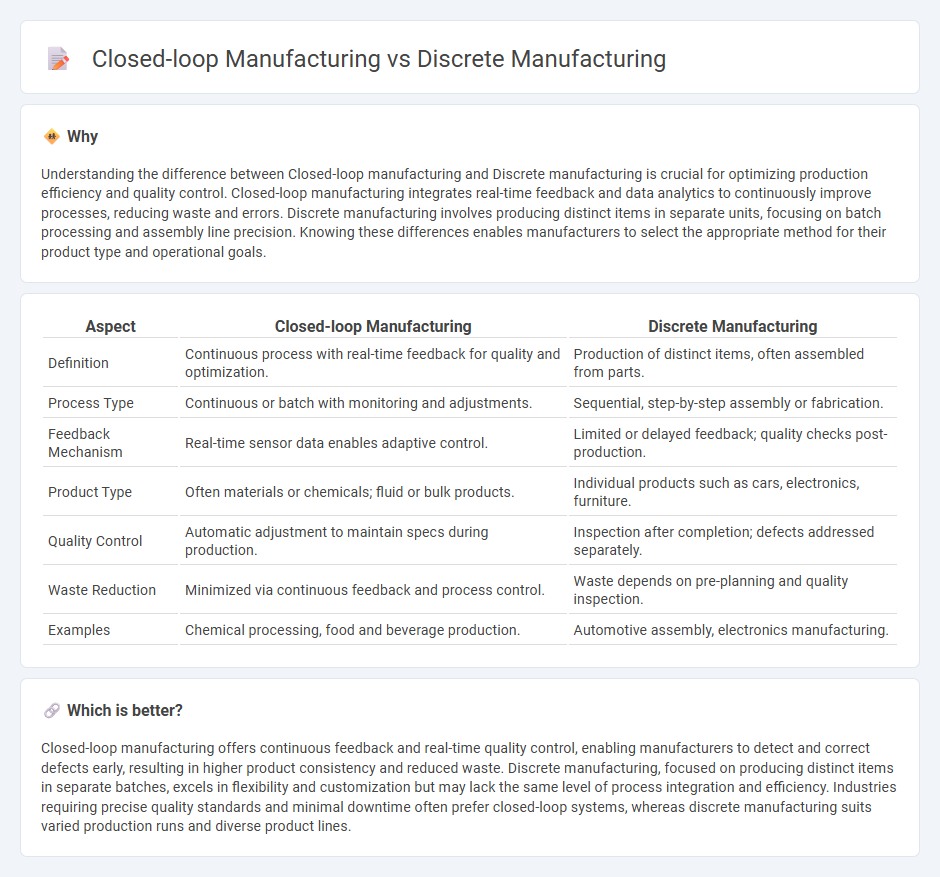 Closed-Loop Manufacturing vs Discrete Manufacturing in Manufacturing