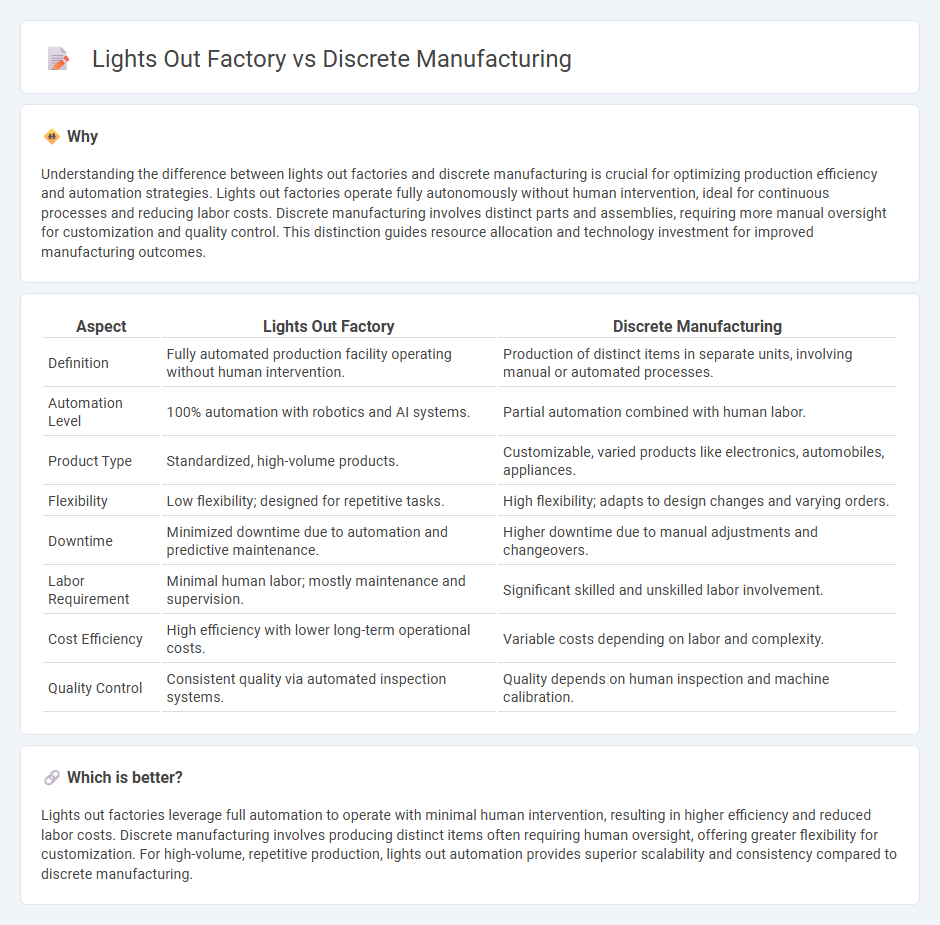 Lights Out Factory vs Discrete Manufacturing in Manufacturing