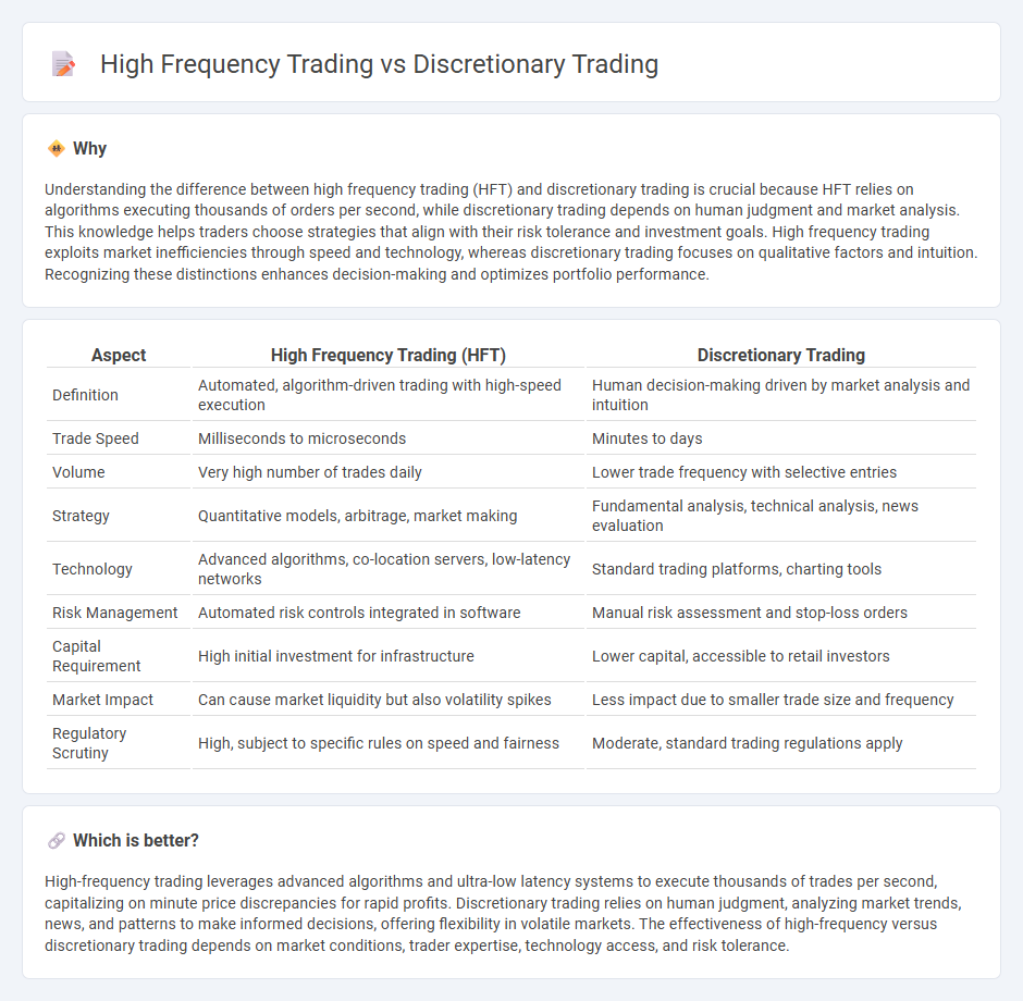 High Frequency Trading vs Discretionary Trading in Trading