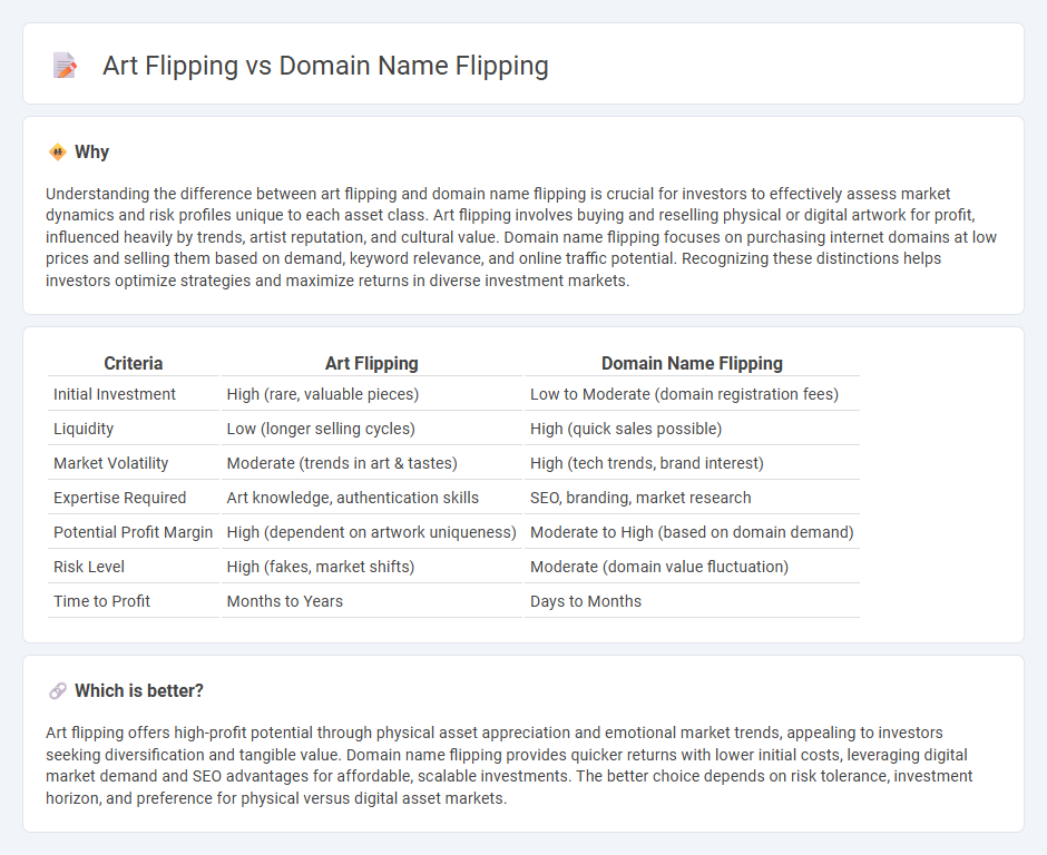 Art Flipping vs Domain Name Flipping in Investment
