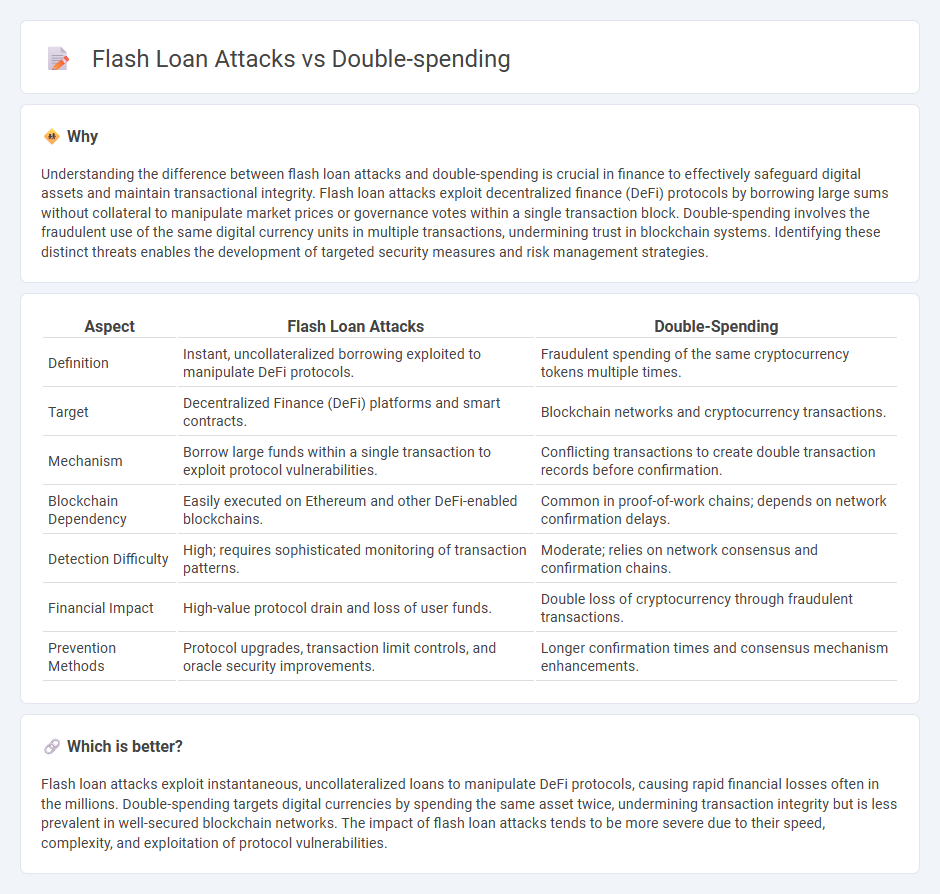 Flash Loan Attacks vs Double-Spending in Finance
