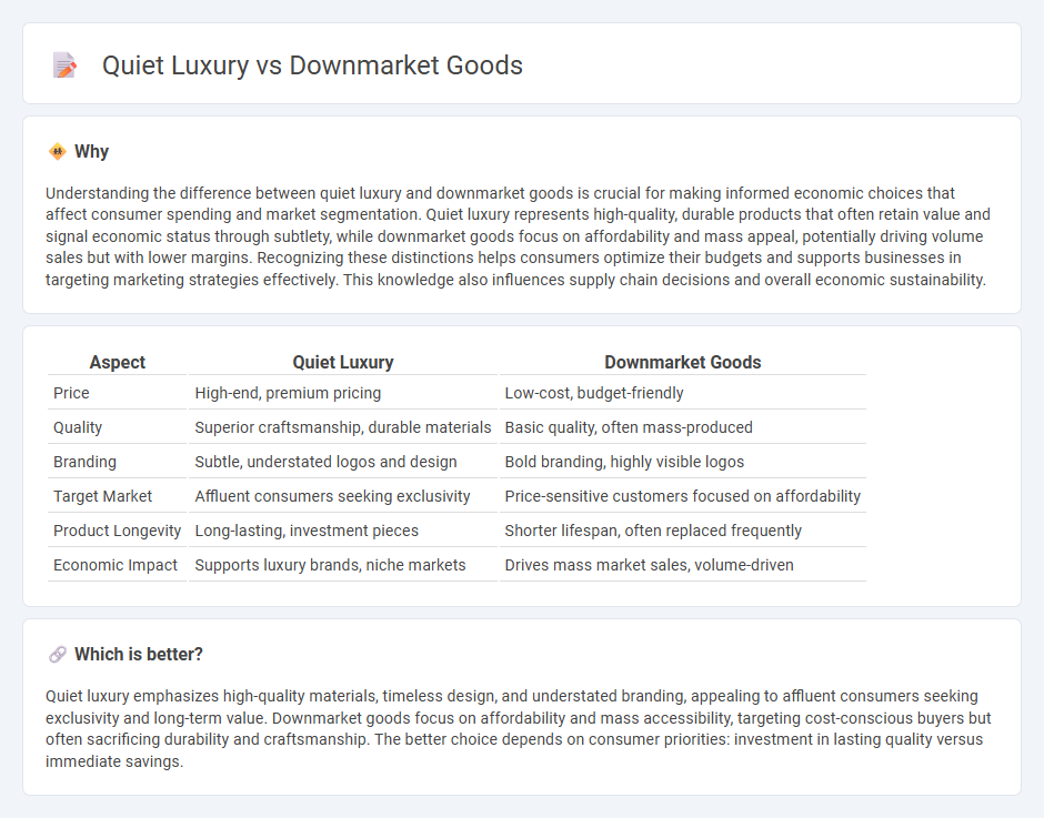 Quiet Luxury vs Downmarket Goods in Economy