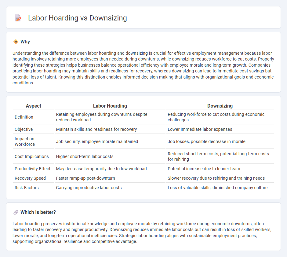 Labor Hoarding vs Downsizing in Employment