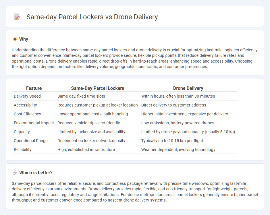 Same-Day Parcel Lockers vs Drone Delivery in Logistics
