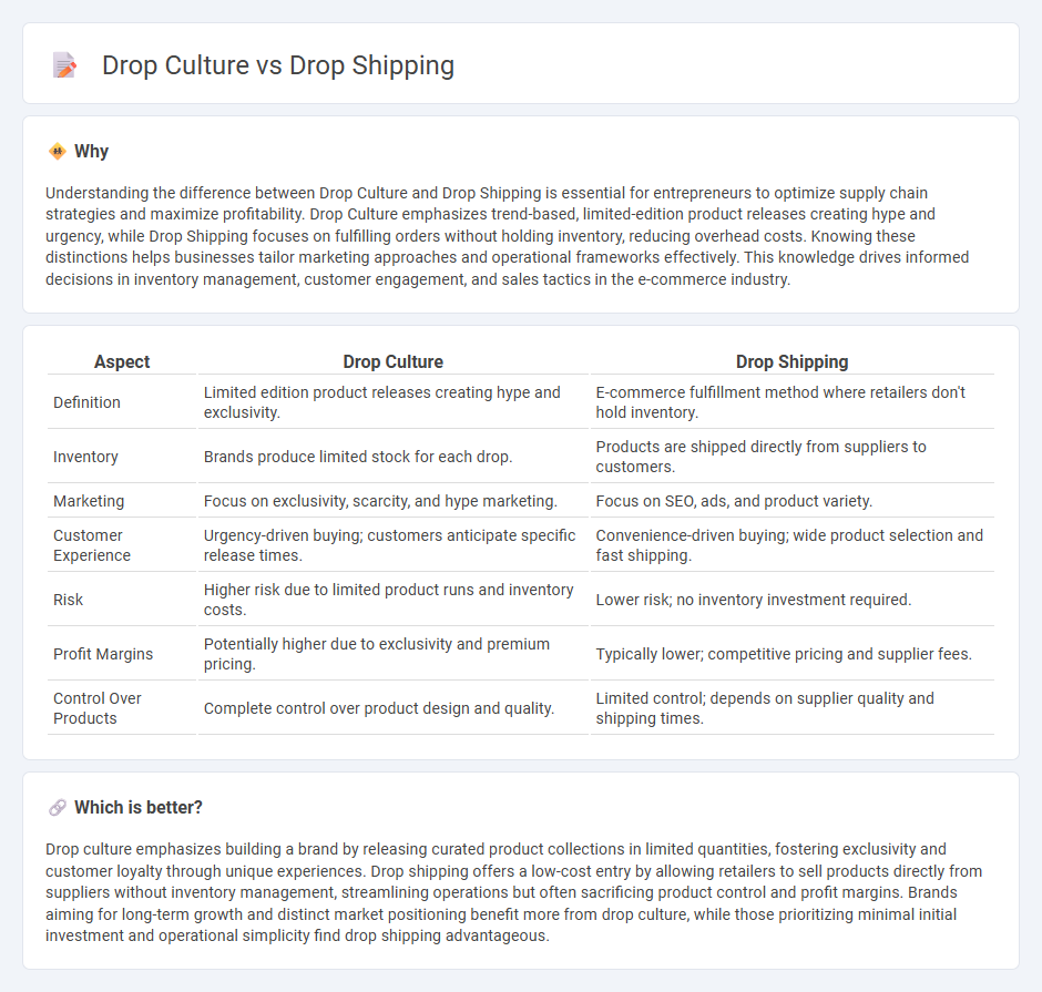 Drop Culture vs Drop Shipping in Commerce