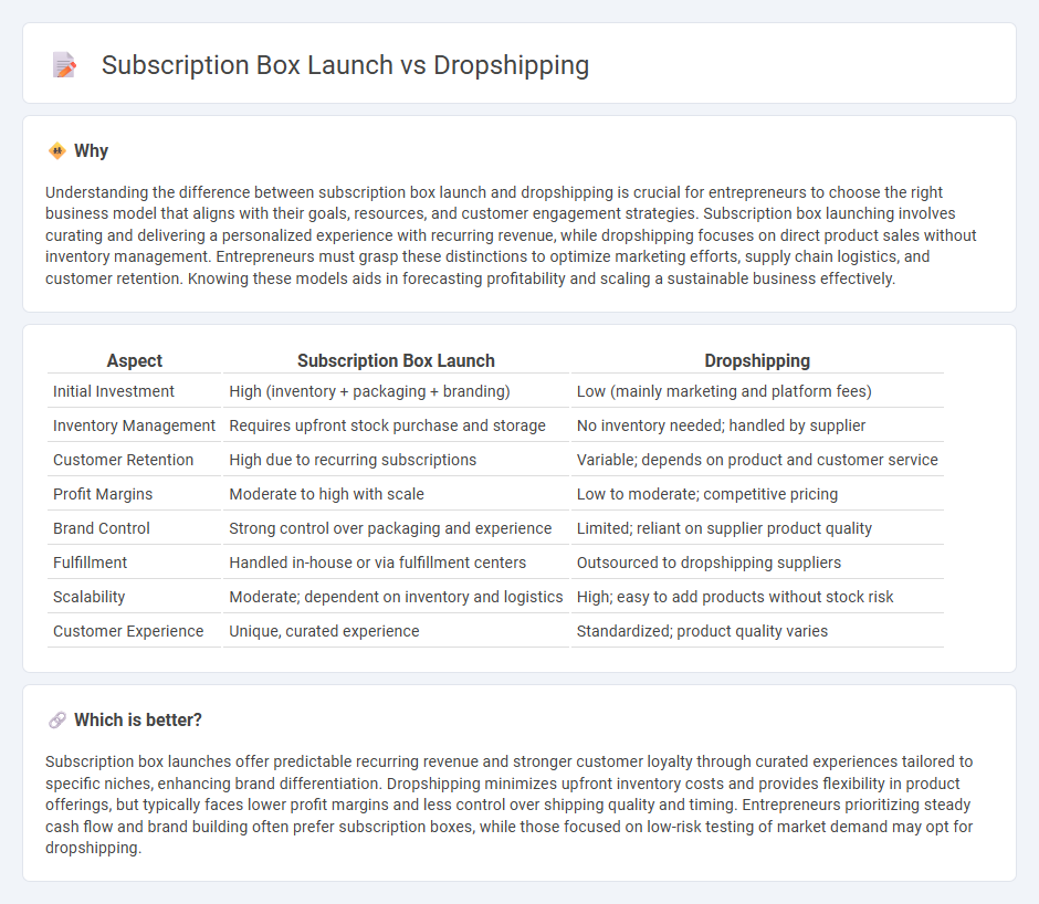 Subscription Box Launch vs Dropshipping in Entrepreneurship