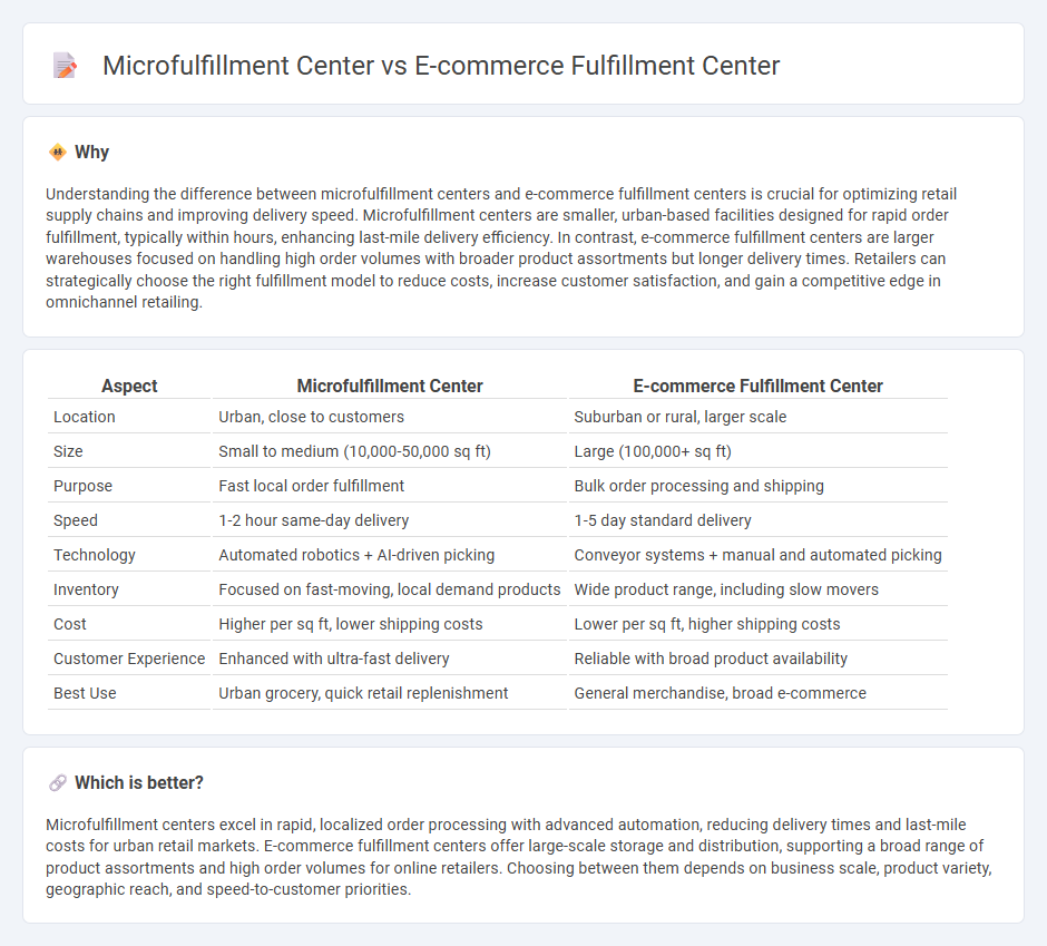 Microfulfillment Center vs E-Commerce Fulfillment Center in Retail