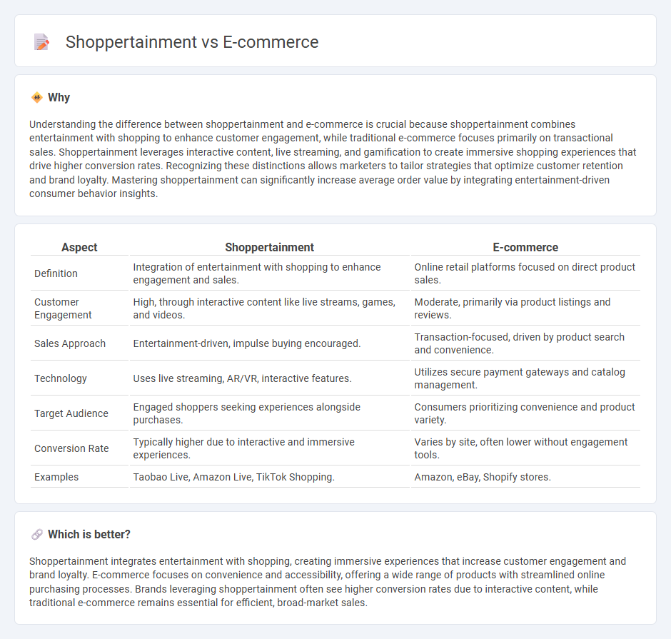 Shoppertainment vs E-Commerce in Marketing