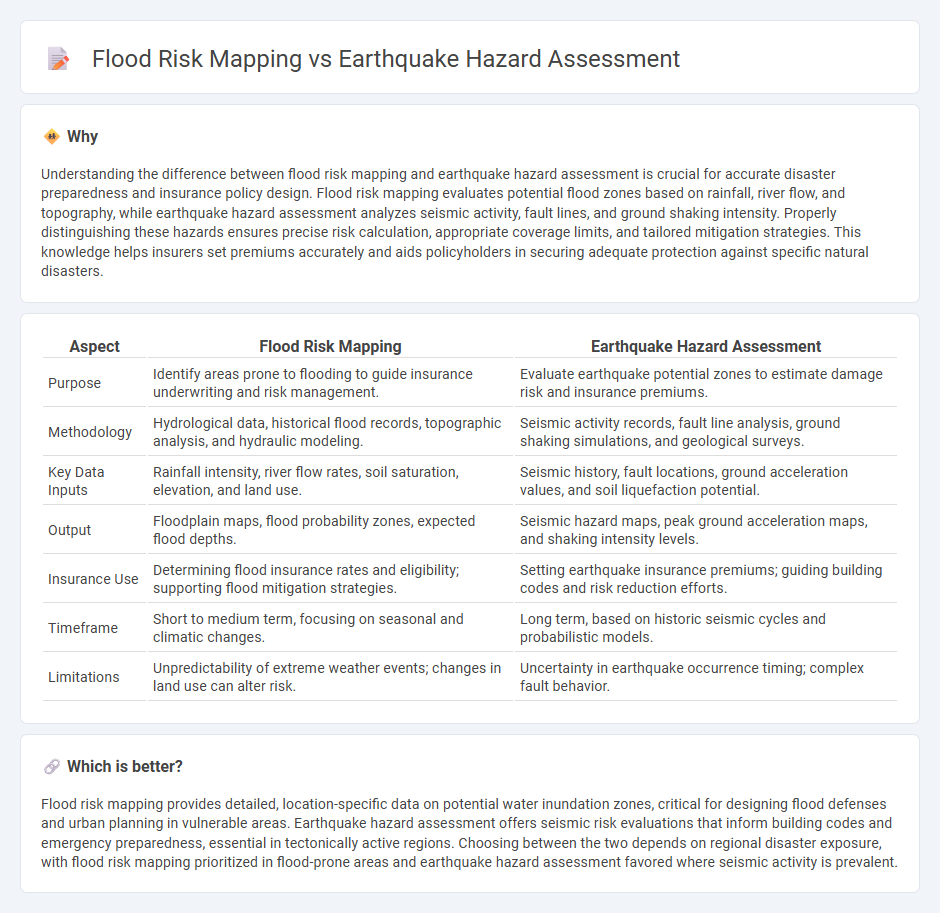Flood Risk Mapping vs Earthquake Hazard Assessment in Insurance