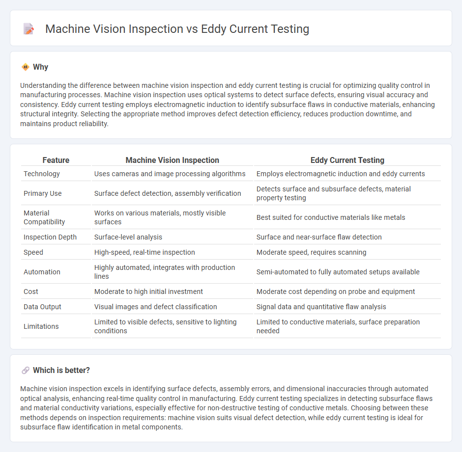 Machine Vision Inspection vs Eddy Current Testing in Manufacturing