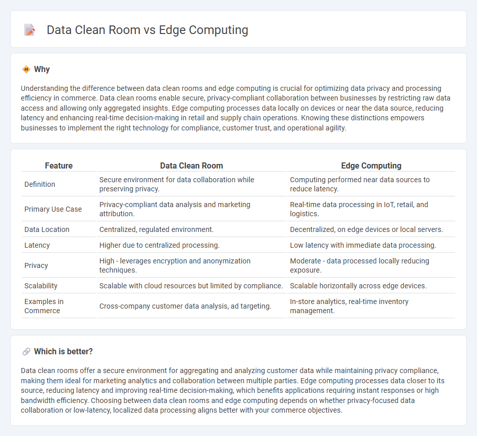 Data Clean Room vs Edge Computing in Commerce