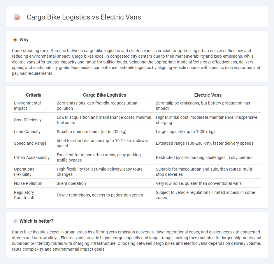 Cargo Bike Logistics vs Electric Vans in Logistics