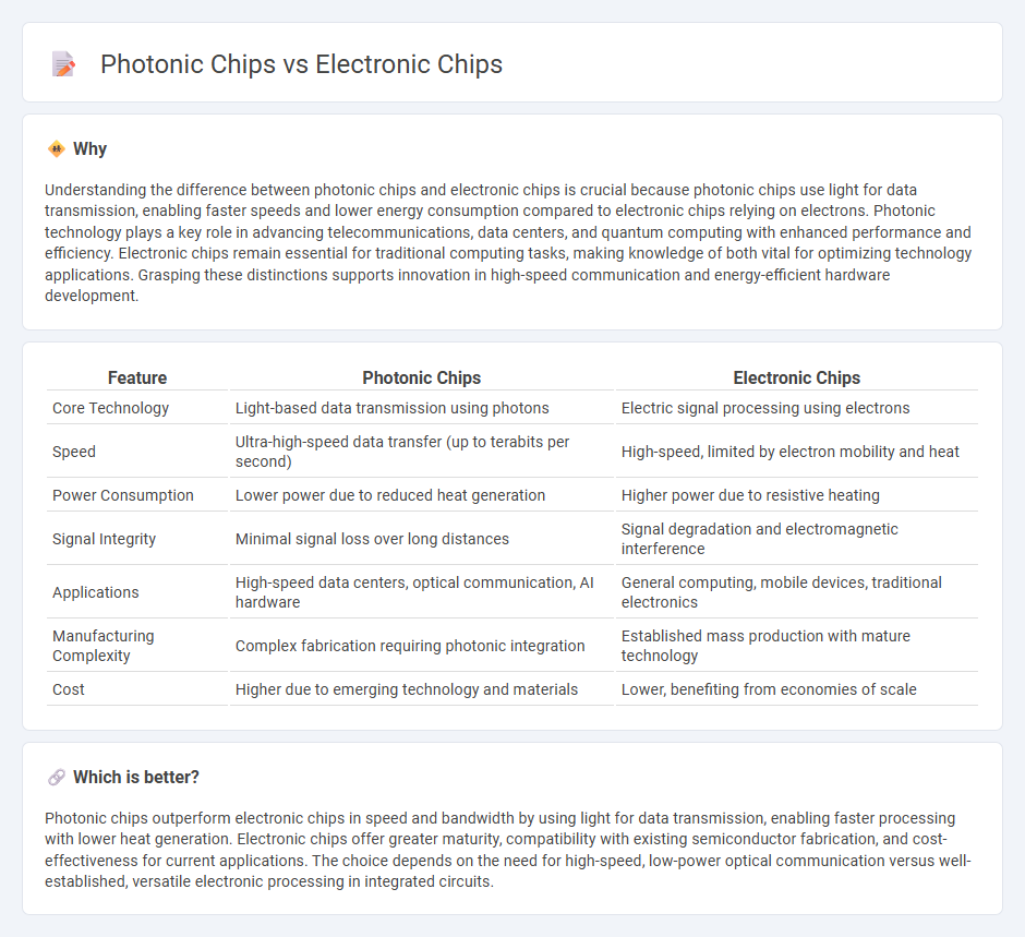 Photonic Chips vs Electronic Chips in Technology