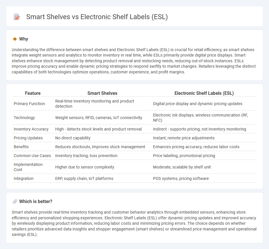 Smart Shelves vs Electronic Shelf Labels (Esl) in Retail