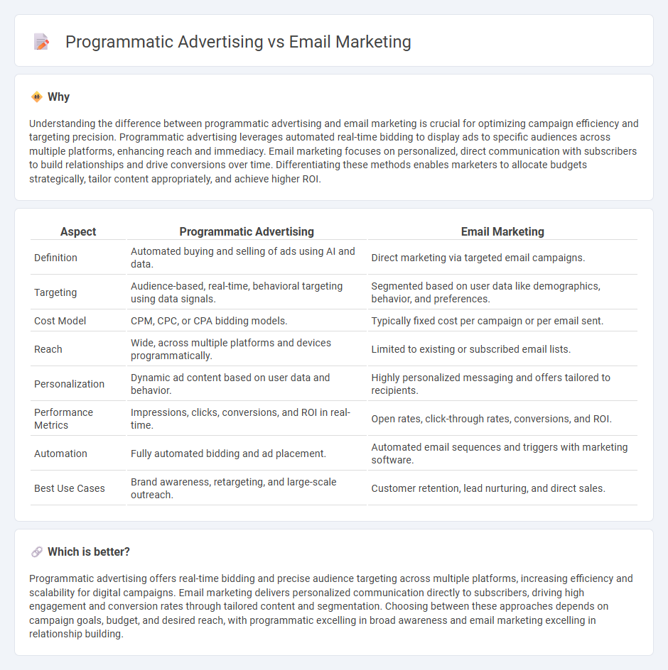 Programmatic Advertising vs Email Marketing in Marketing