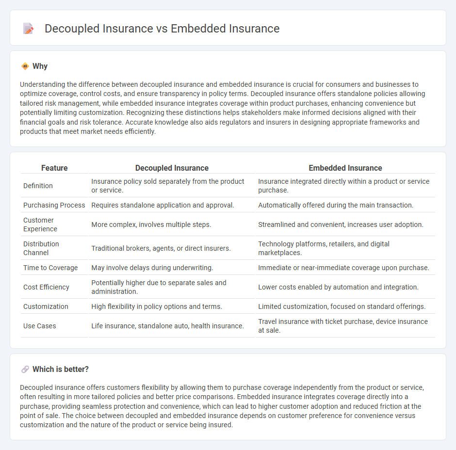 Decoupled Insurance vs Embedded Insurance in Insurance