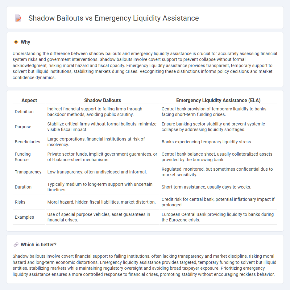 Shadow Bailouts vs Emergency Liquidity Assistance in Economy